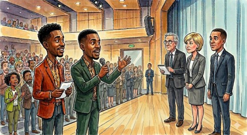 Yo, con Felipe Córdoba; Gilder, con Wladimiro Córdoba.